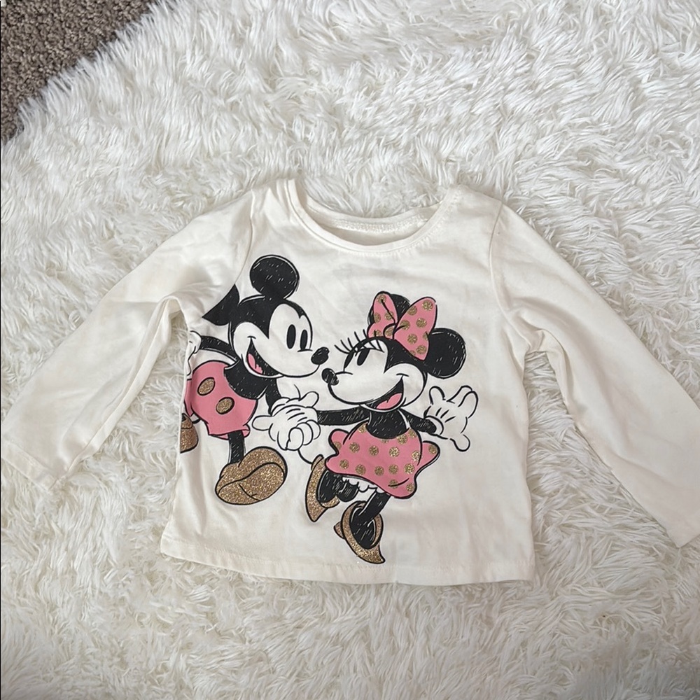 Disney Cream Long Sleeve Shirt. 12 months. NWOT.